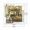 Sewing Machine - Full Round Diamond - 30x30cm