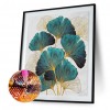 Green Leaves Ornaments - Full Square Diamond - 40x50cm