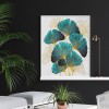 Green Leaves Ornaments - Full Square Diamond - 40x50cm