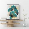 Green Leaves Ornaments - Full Square Diamond - 40x50cm