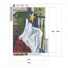 National Flag - Full Round Diamond - 30x40cm
