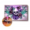 Skull Flower - Full Round Diamond - 30x40cm