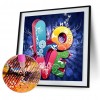 LOVE - Partial Round Diamond - 30x30cm