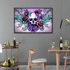 Skull Flower - Full Round Diamond - 30x40cm