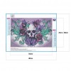 Skull Flower - Full Round Diamond - 30x40cm