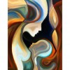 Abstract Lady - Full Square Diamond - 40x50cm
