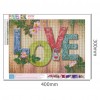 LOVE - Full Round Diamond - 40x30cm