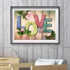 LOVE - Full Round Diamond - 40x30cm