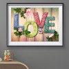 LOVE - Full Round Diamond - 40x30cm