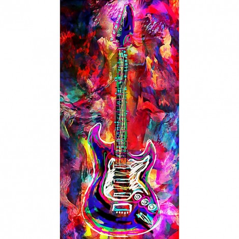 Guitar - Full Round Diamond - 45x85cm