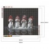 Snowman - Full Round Diamond - 50x40cm