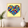 Heart - Full Round Diamond - 30x30cm