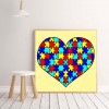 Heart - Full Round Diamond - 30x30cm