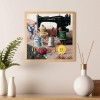 Sewing Machine  - Full Round Diamond - 30x30cm