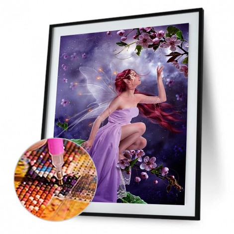 35x25cm DIY Diamond Butterfly Fairy Painting Needlework s