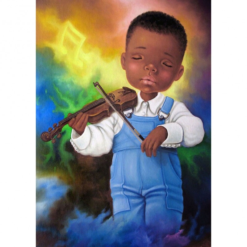 Boy Playing The Viol...