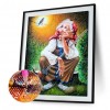 5D Pensive Granny Drill DIY Painting Full Round Kit Diamond Picture Craft