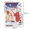 Santa Claus Animal  - Full Round Diamond - 40x30cm