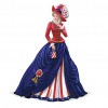 US Flag Dress Lady - Full Round Diamond - 50x50cm