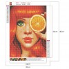 Orange GirlArt - Full Diamond Painting - 30x40cm