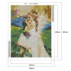 Cross Ctitch Angel Girl Cat - Full Square Diamond - 40x50cm