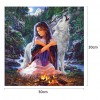 Wolf Girl - Full Diamond Painting - 30x30cm