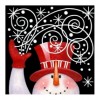 Christmas Snowman - Full Round Diamond - 25x25cm