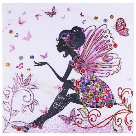 Butterfly Fairy - Special Shaped Diamond - 40x40cm