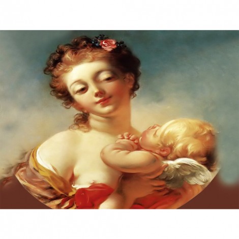 Jean Onol&eacute; Fragonard Paintings - Full Round Diamond - 55*45cm