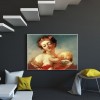 Jean Onol&eacute; Fragonard Paintings - Full Round Diamond - 55*45cm