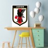 Japan Football - Full Round Diamond - 30x40cm