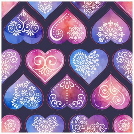 Flower Heart - Full Diamond Painting - 40x40cm