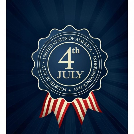 Independence Day  - Full Round Diamond - 30x30cm