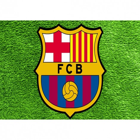 Barcelona Team Crest - Full Round Diamond - 40*30cm