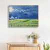 Wheatfield under Thunderclouds - Full Round Diamond - 40x30cm