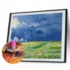 Wheatfield under Thunderclouds - Full Round Diamond - 40x30cm