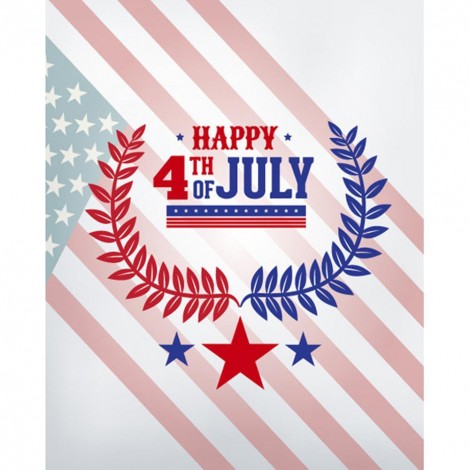 Independence Day  - Full Round Diamond - 30x30cm