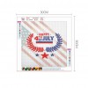Independence Day  - Full Round Diamond - 30x30cm