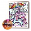 DIY Mosaic Rainbow Horn Horse Picture Full Drill Round Diamond Painting Kit