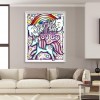 DIY Mosaic Rainbow Horn Horse Picture Full Drill Round Diamond Painting Kit