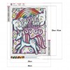 DIY Mosaic Rainbow Horn Horse Picture Full Drill Round Diamond Painting Kit