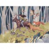 Forest Animals And Girls - Full Round Diamond - 45*35cm