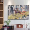 Forest Animals And Girls - Full Round Diamond - 45*35cm