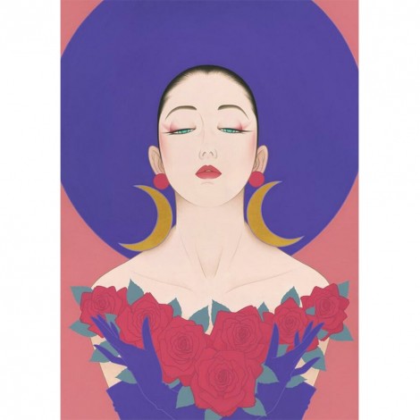 Japanese Woman - Full Round Diamond - 30x40cm