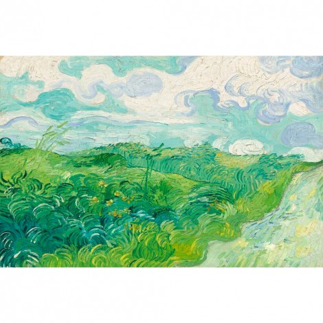 Green Wheat Field - Full Round Diamond - 40x30cm