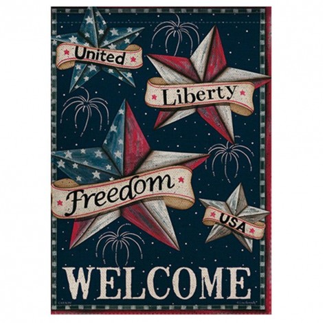 Independence Day  - Full Round Diamond - 30x40cm