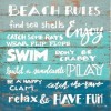 Beach Rules - Full Round Diamond - 30x30cm