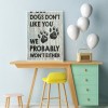 Dogs Letters - Full Round Diamond - 30x40cm