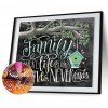 Letter Family - Full Diamond Painting - 40x30cm