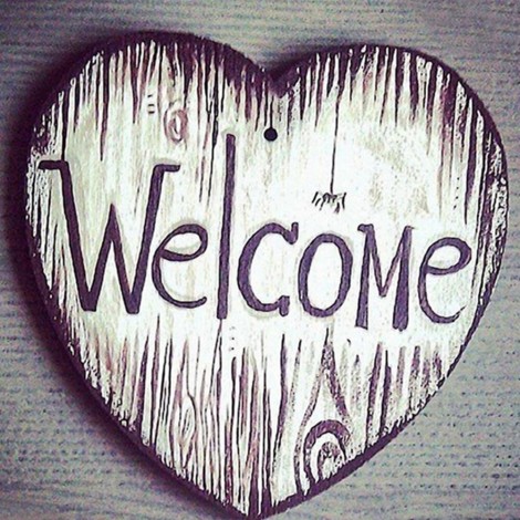 Welcome - Full Round Diamond - 30x30cm